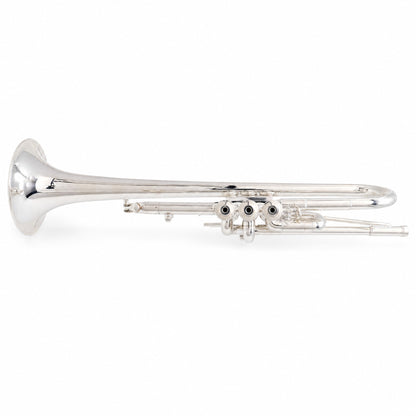 S.E. Shires Q15S Professional Eb/D Trumpet in Silver Plate