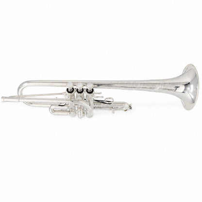 S.E. Shires Q15S Professional Eb/D Trumpet in Silver Plate