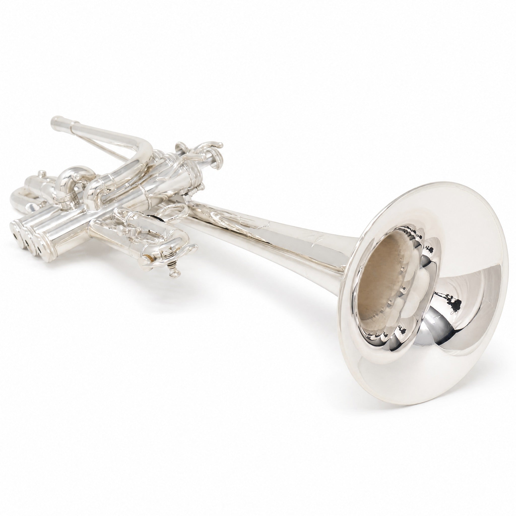 S.E. Shires Q15S Professional Eb/D Trumpet in Silver Plate