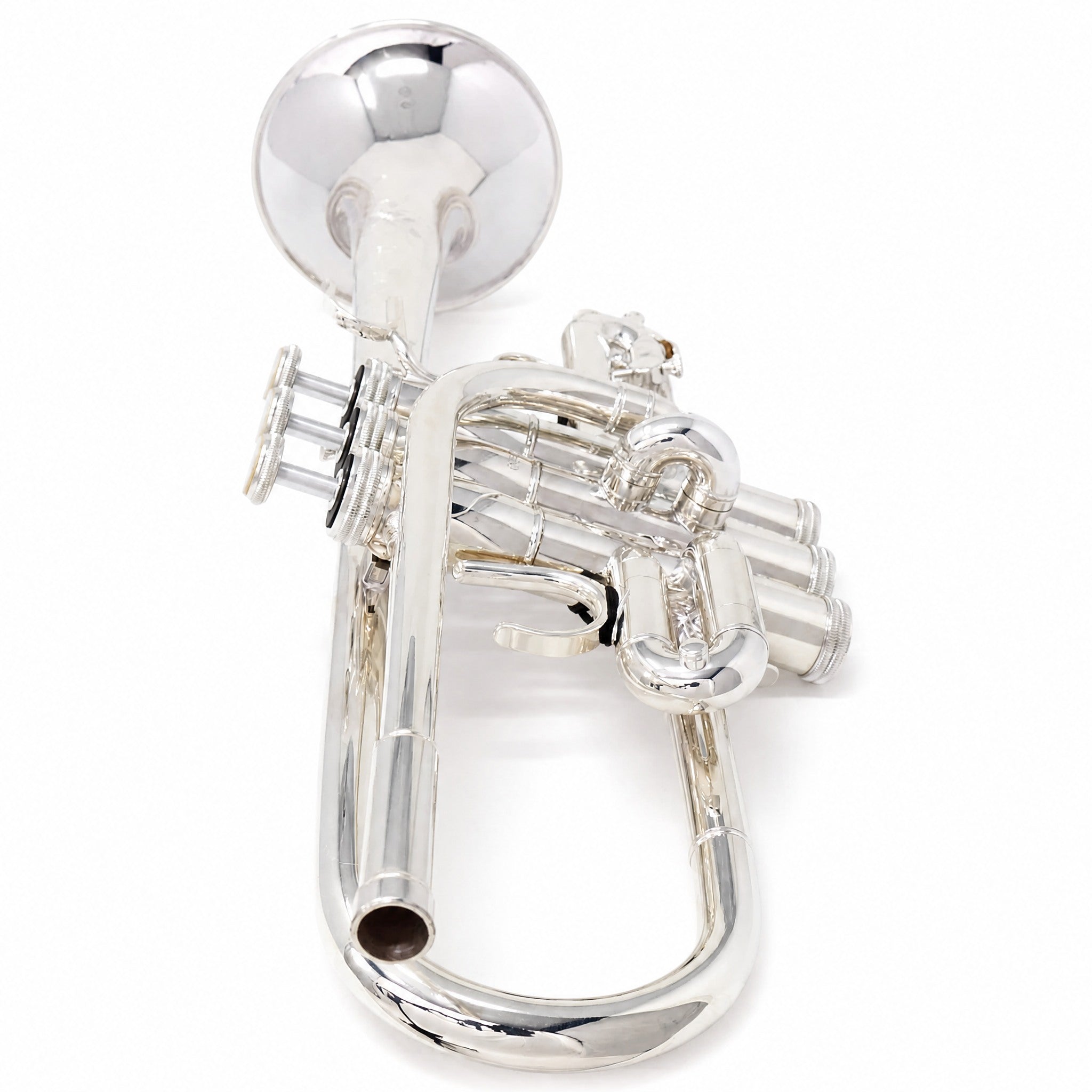 S.E. Shires Q15S Professional Eb/D Trumpet in Silver Plate