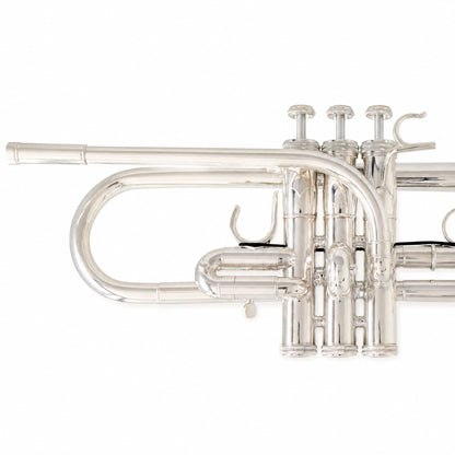 S.E. Shires Q15S Professional Eb/D Trumpet in Silver Plate
