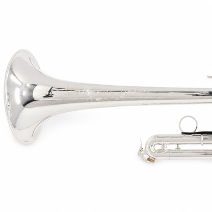 S.E. Shires Q15S Professional Eb/D Trumpet in Silver Plate