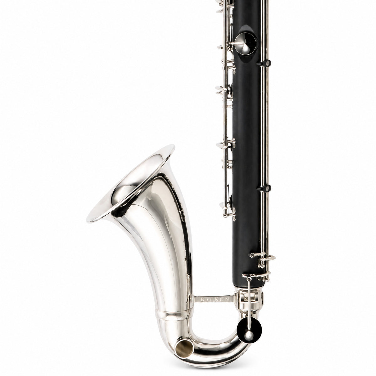 Backun Alpha Intermediate Low C Bass Clarinet with Nickel-Plated Keys