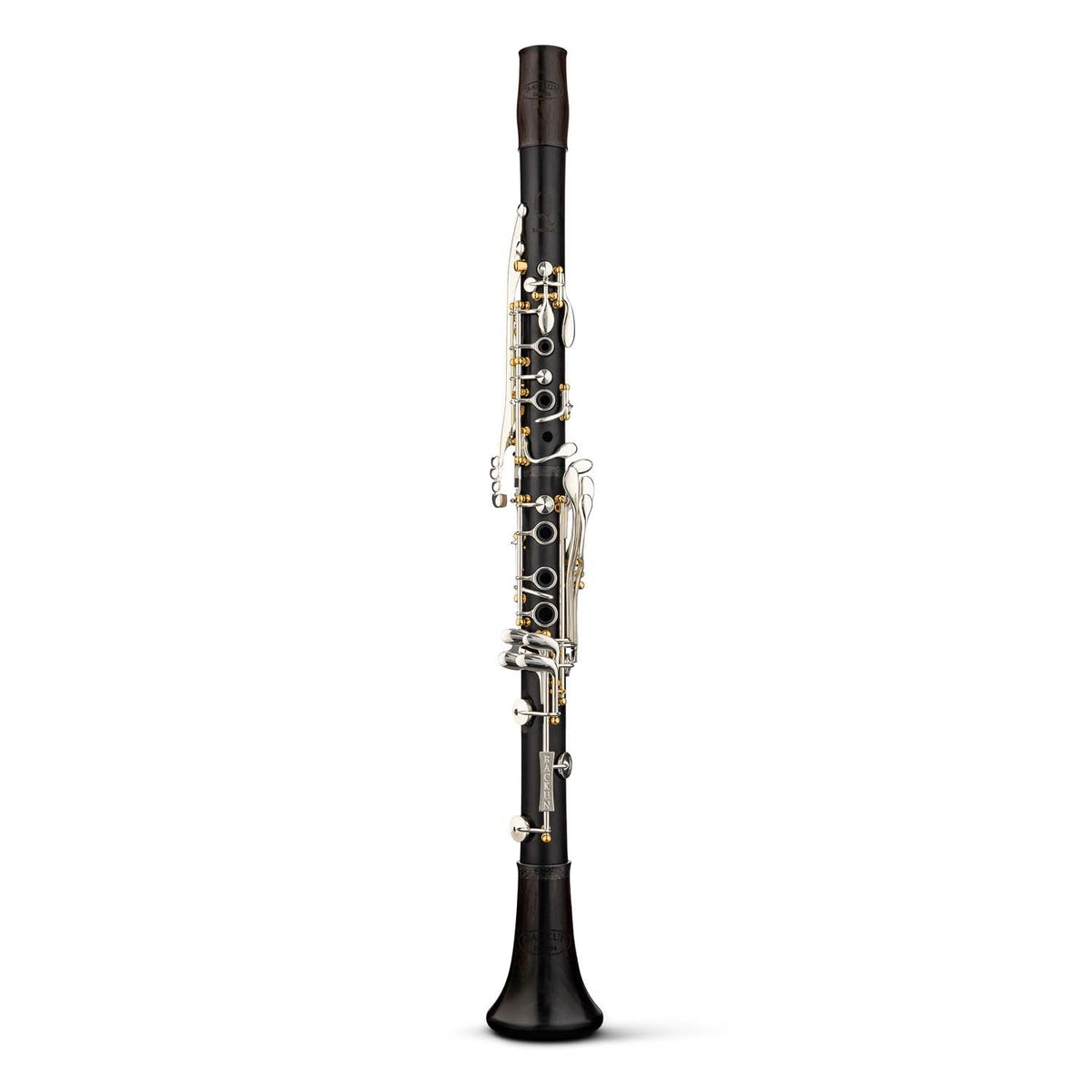 Backun BCLAQG-SKGE Q-Series A Clarinet in Grenadilla with Silver Keys and Gold Posts, Left Eb Key