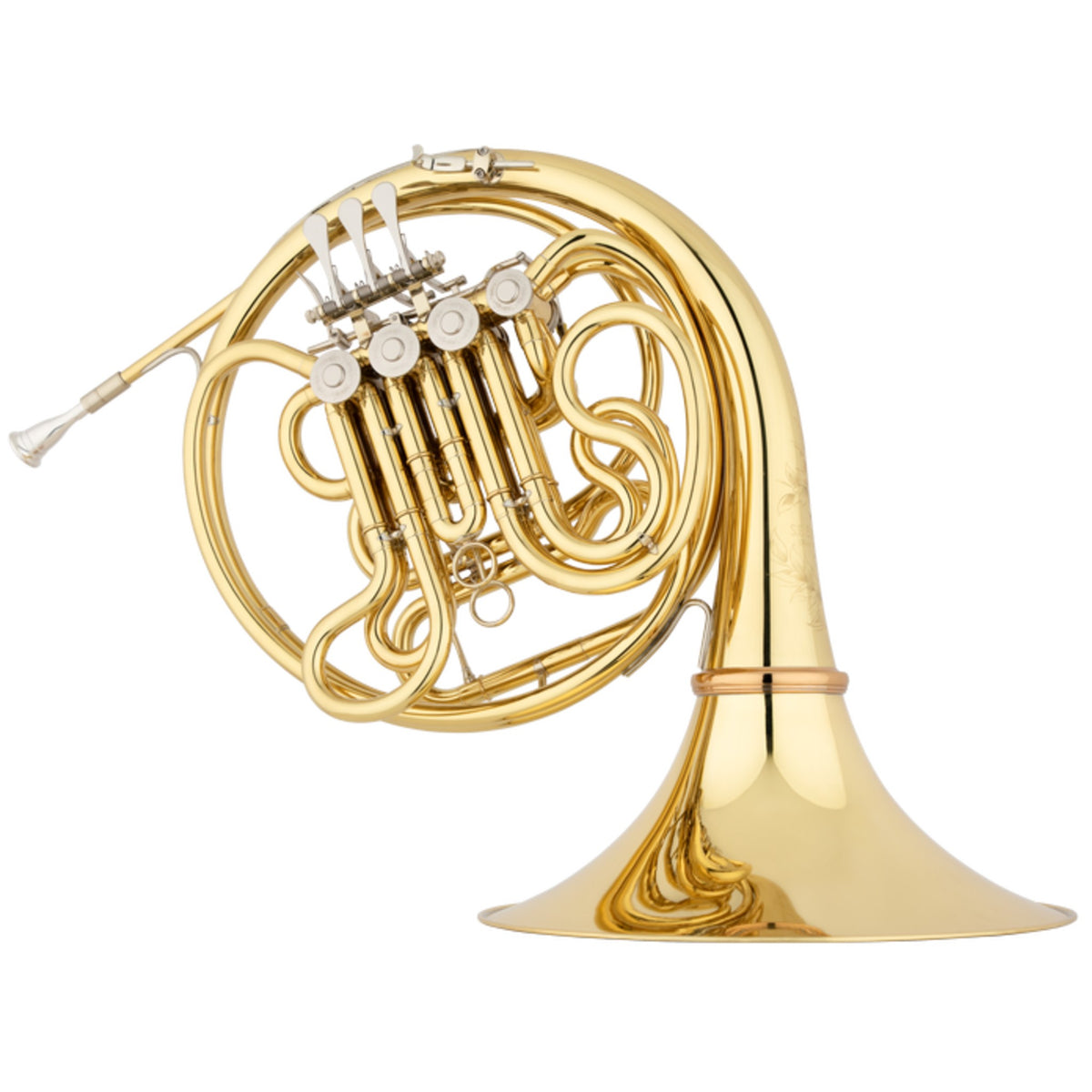 S.E. Shires SHR210-U Custom Knopf Wrap Double French Horn in Unlacquered Brass