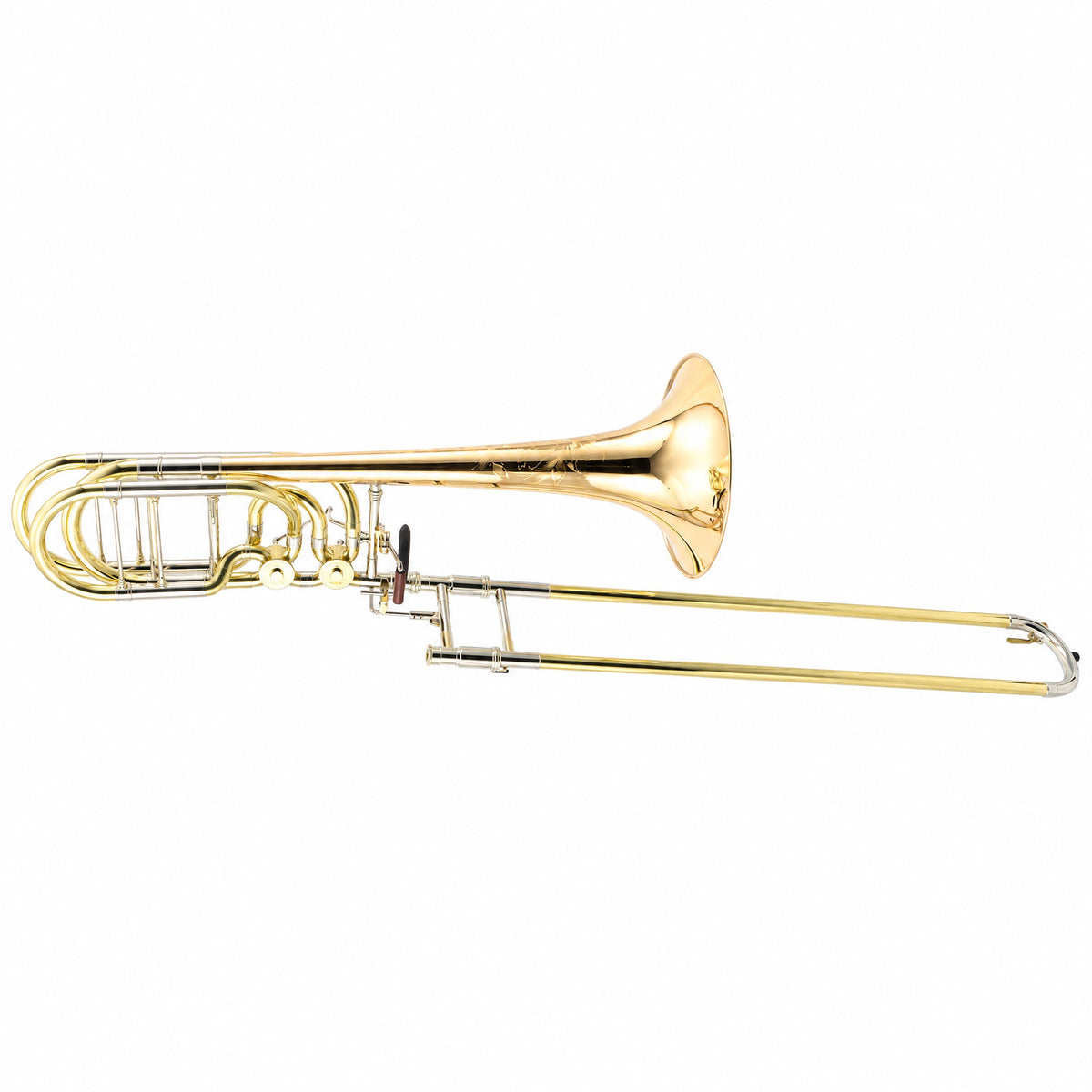 S.E. Shires Q36GR Q-Series Bass Trombone with Gold Brass Bell, Rotary Valves