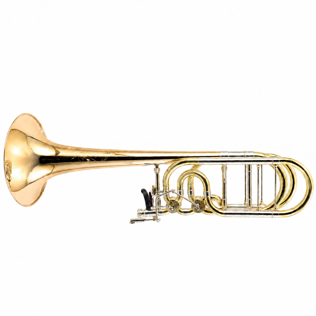 S.E. Shires Q36GR Q-Series Bass Trombone with Gold Brass Bell, Rotary Valves