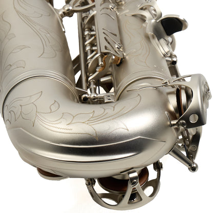 Antigua Winds Model AS4248CN 'Powerbell' Alto Saxophone in Classic Nickel