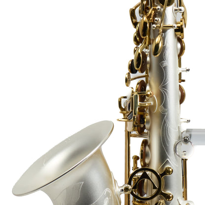 Antigua Winds Model AS4248SQ 'Powerbell' Alto Saxophone in Satin Silver