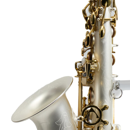 Antigua Winds Model AS4248SQ 'Powerbell' Alto Saxophone in Satin Silver