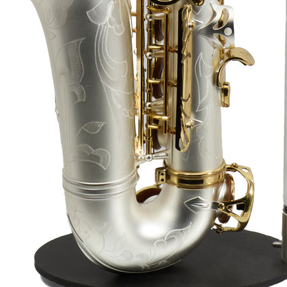 Antigua Winds Model AS4248SQ 'Powerbell' Alto Saxophone in Satin Silver