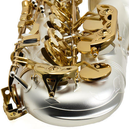 Antigua Winds Model AS4248SQ 'Powerbell' Alto Saxophone in Satin Silver
