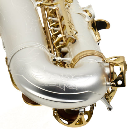 Antigua Winds Model AS4248SQ 'Powerbell' Alto Saxophone in Satin Silver