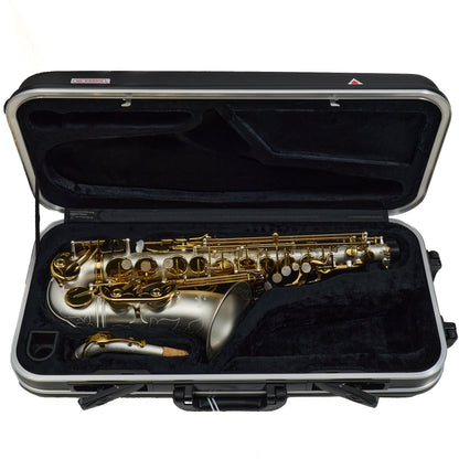 Antigua Winds Model AS4248SQ 'Powerbell' Alto Saxophone in Satin Silver