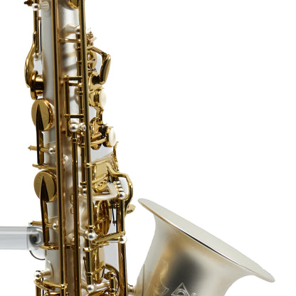 Antigua Winds Model AS4248SQ 'Powerbell' Alto Saxophone in Satin Silver