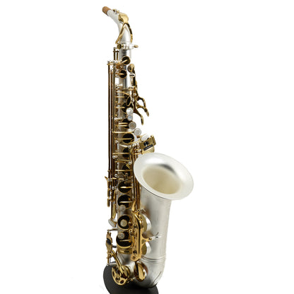 Antigua Winds Model AS4248SQ 'Powerbell' Alto Saxophone in Satin Silver