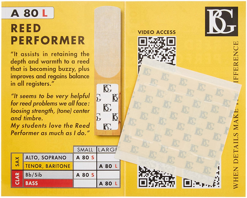 BG A80L Large Reed Saver (3 Pack) for Tenor/ Baritone Saxophone or Bass Clarinet