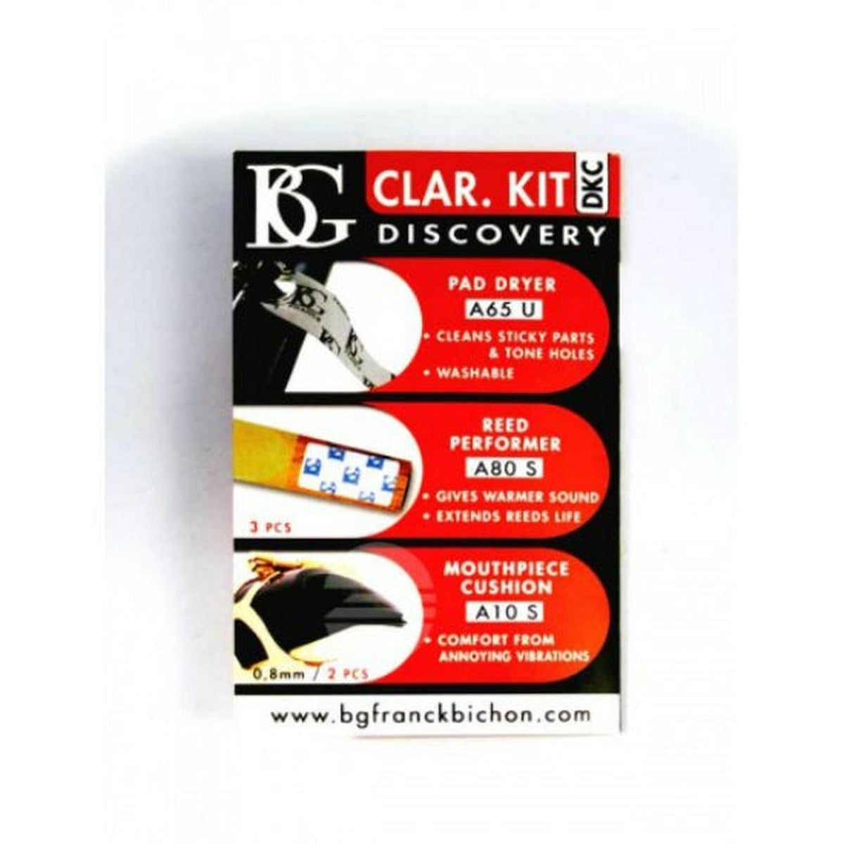 BG DKC Clarinet Discovery Kit (Pad Dryer, Reed Savers, Mouthpiece Cushions)