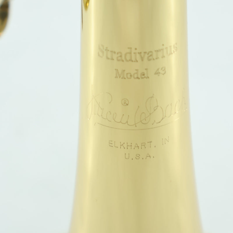 Bach Model 18043R Stradivarius Professional Bb Trumpet SN 795154 OPEN BOX- for sale at BrassAndWinds.com
