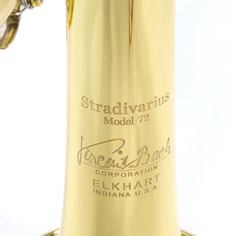 Bach Model 19072V Stradivarius 'Vindabona' Bb Trumpet SN 801845 SUPERB- for sale at BrassAndWinds.com