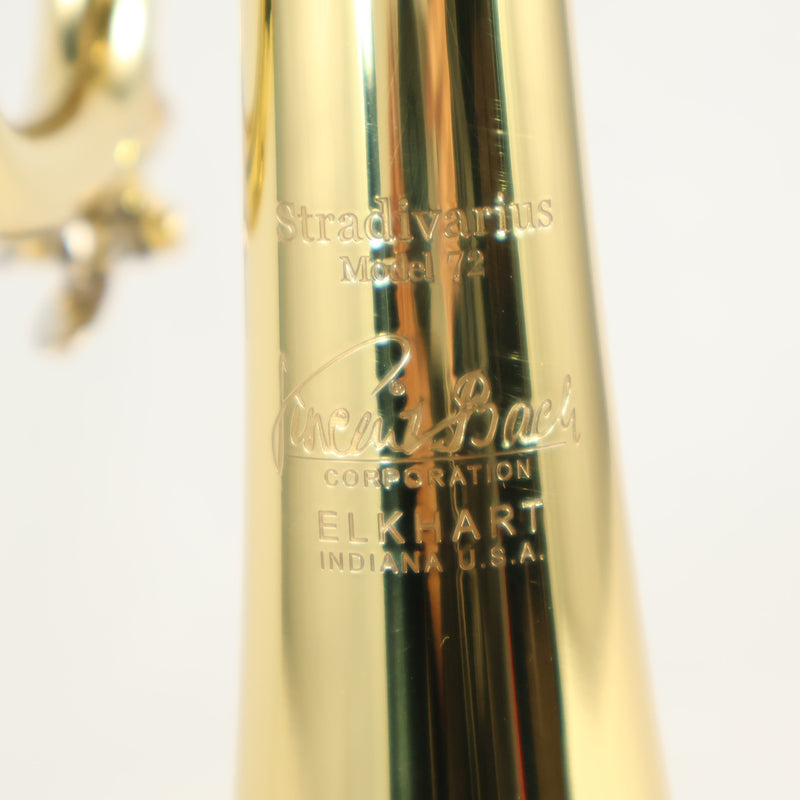 Bach Model 19072V Stradivarius 'Vindabona' Bb Trumpet SN 802118 OPEN BOX- for sale at BrassAndWinds.com
