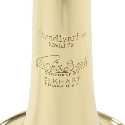 Bach Model 19072XU Stradivarius Bb Trumpet - Unlacquered Finish