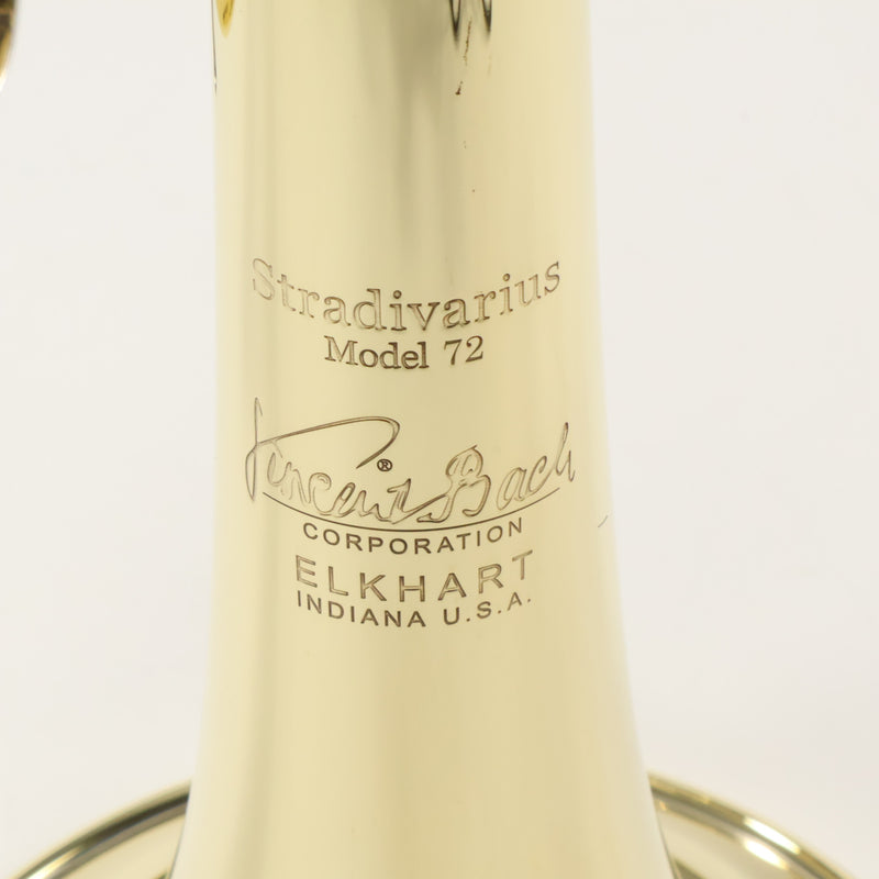 Bach Model 19072XU Stradivarius Bb Trumpet - Unlacquered Finish MINT CONDITION- for sale at BrassAndWinds.com