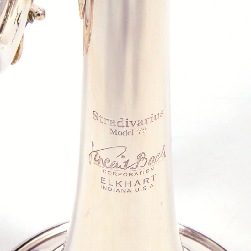 Bach Model 190S72V Stradivarius 'Vindabona' Bb Trumpet SN 801849 SUPERB- for sale at BrassAndWinds.com