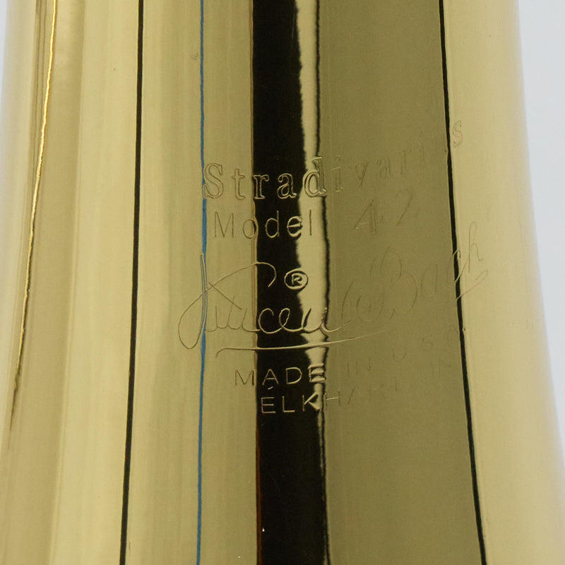Bach Model 42BO Stradivarius Professional Tenor Trombone SN 213019 NICE- for sale at BrassAndWinds.com
