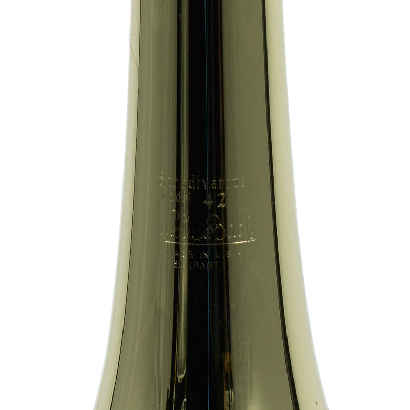 Bach Model 42BO Stradivarius Professional Tenor Trombone SN 213339 NICE- for sale at BrassAndWinds.com