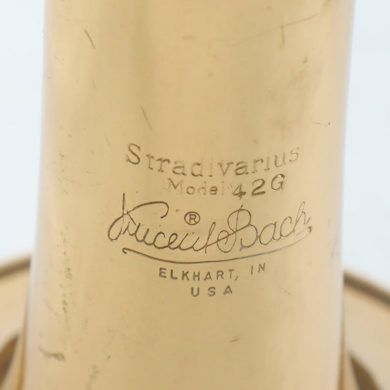 Bach Model 42BOG Stradivarius Professional Symphonic Trombone SN 136352 NICE- for sale at BrassAndWinds.com