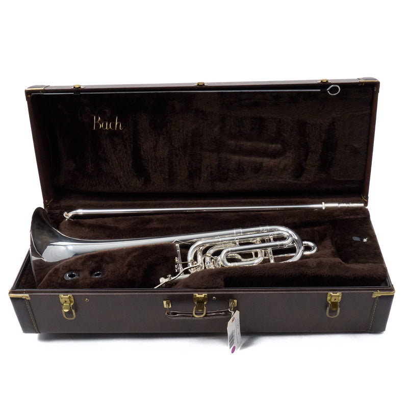Bach Model 50B3L Stradivarius Bass Trombone in Silver Plate SN 88716 EXCELLENT- for sale at BrassAndWinds.com