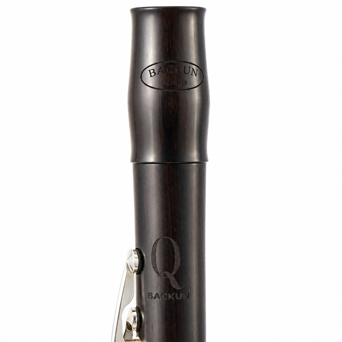 Backun BCLAQG-SKE Q-Series A Clarinet in Grenadilla with Silver Keys, Left Eb Key