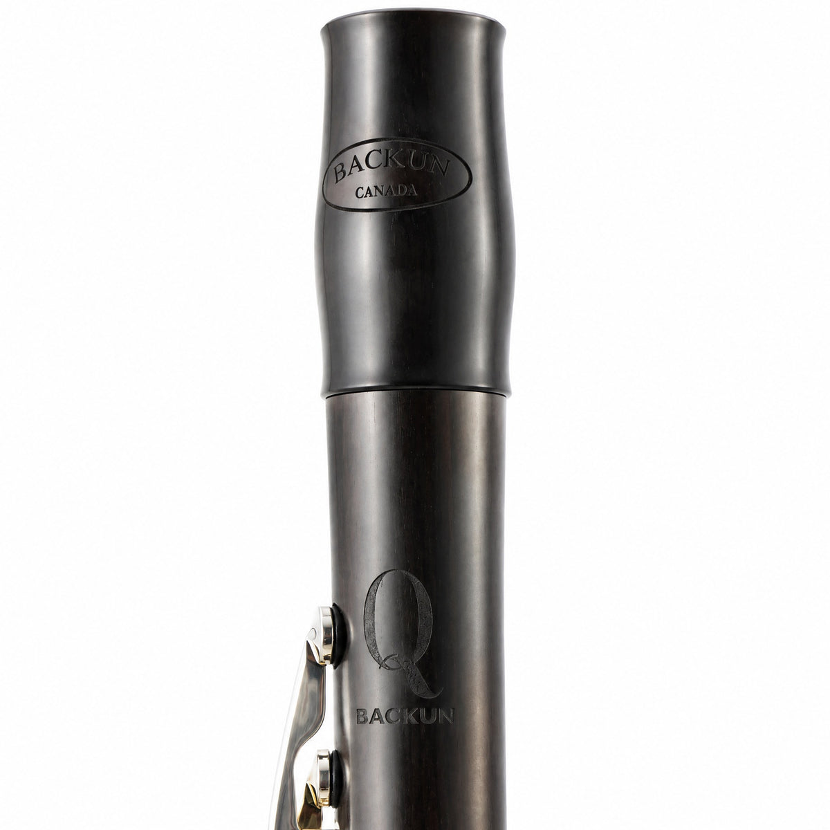 Backun BCLAQG-SKE Q-Series A Clarinet in Grenadilla with Silver Keys, Left Eb Key