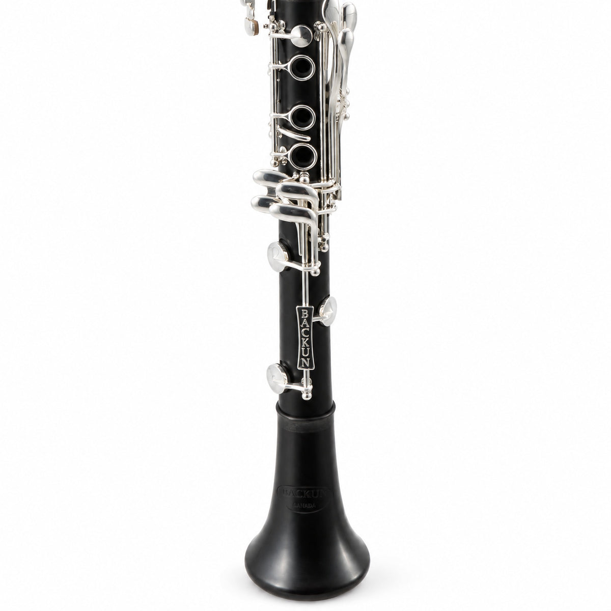 Backun BCLAQG-SKE Q-Series A Clarinet in Grenadilla with Silver Keys, Left Eb Key