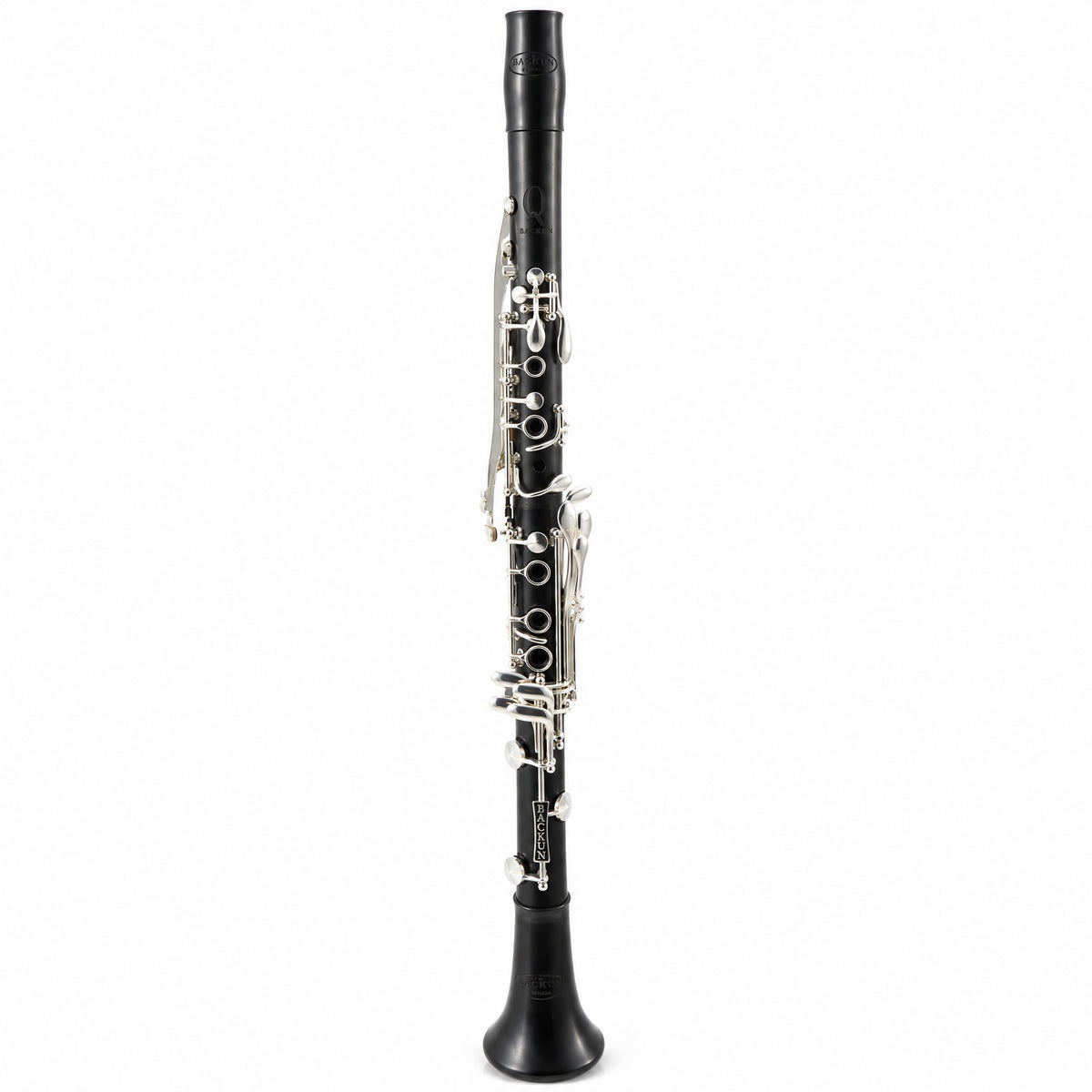 Backun BCLAQG-SKE Q-Series A Clarinet in Grenadilla with Silver Keys, Left Eb Key
