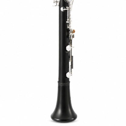 Backun BCLAQG-SKE Q-Series A Clarinet in Grenadilla with Silver Keys. Left Eb Key