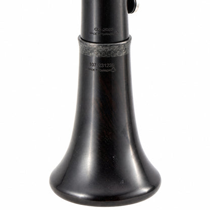 Backun BCLAQG-SKGE Q-Series A Clarinet in Grenadilla with Silver Keys, Gold Posts. Left Eb Key
