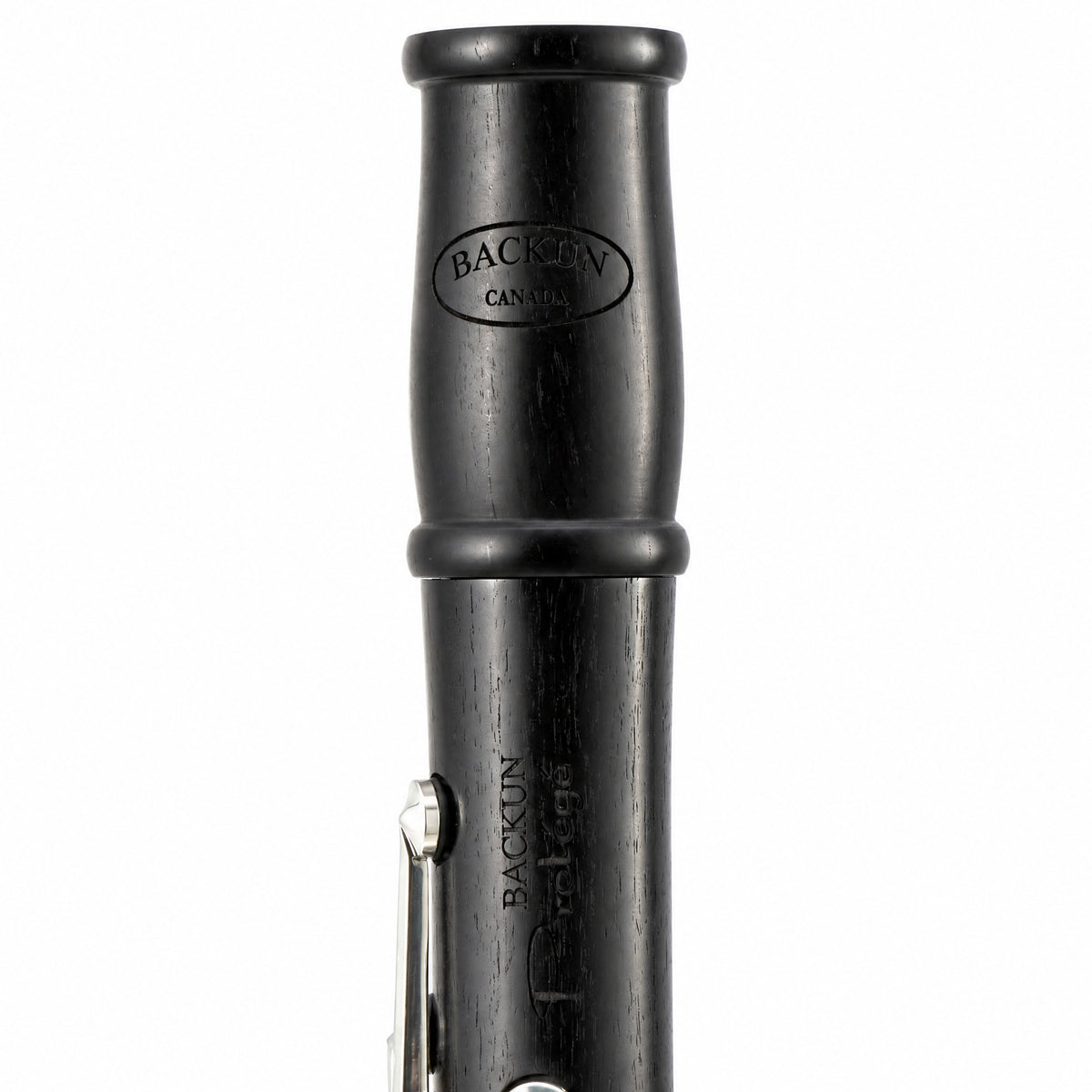 Backun BCLBPROTG-SKGE Protégé Bb Clarinet in Grenadilla with Silver Keys, Gold Posts, Left Eb Key