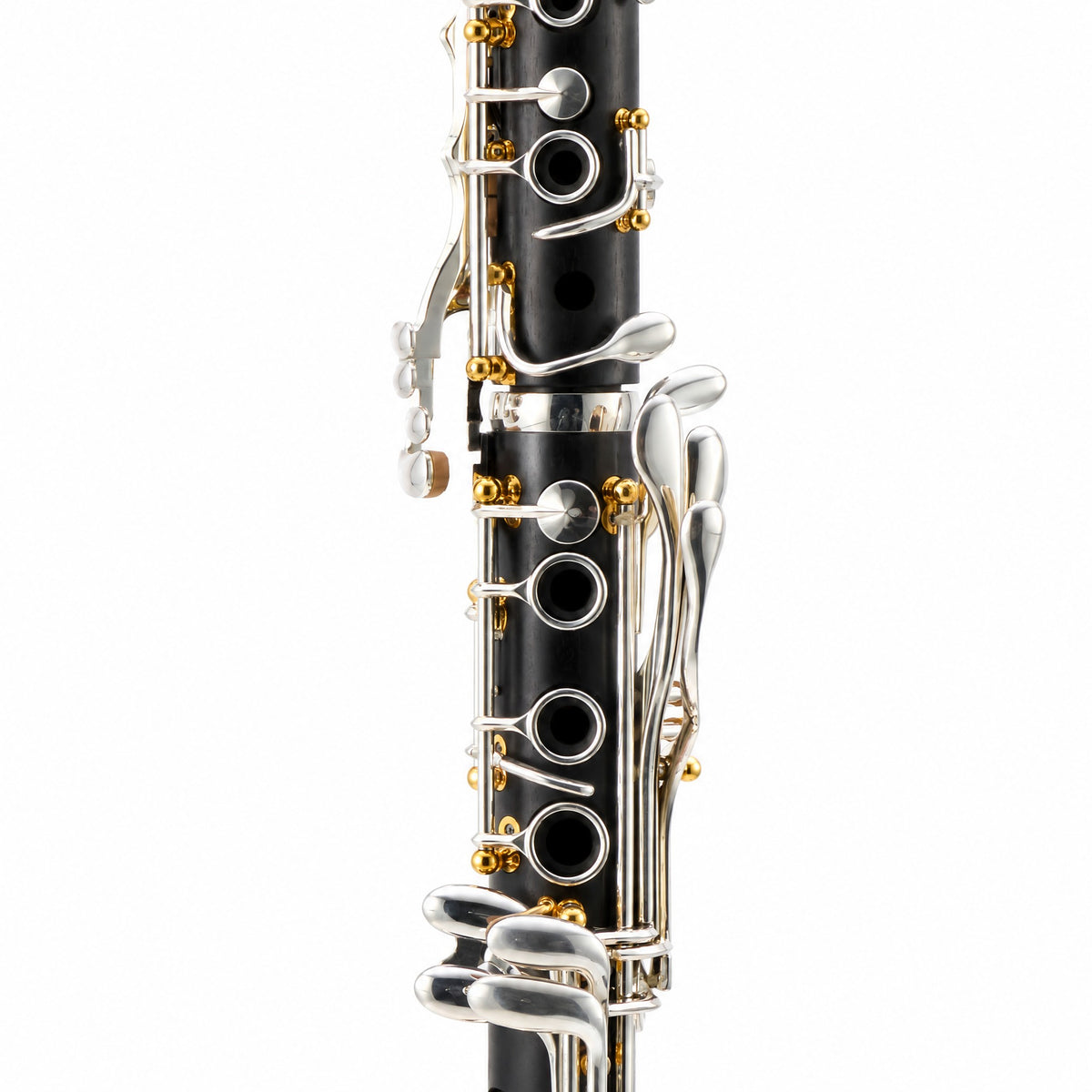 Backun BCLBPROTG-SKGE Protégé Bb Clarinet in Grenadilla with Silver Keys, Gold Posts, Left Eb Key