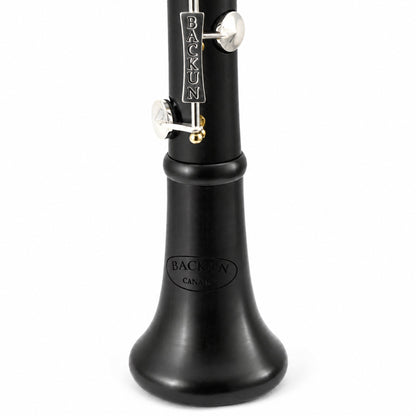Backun BCLBPROTG-SKGE Protégé Bb Clarinet in Grenadilla with Silver Keys, Gold Posts, Left Eb Key