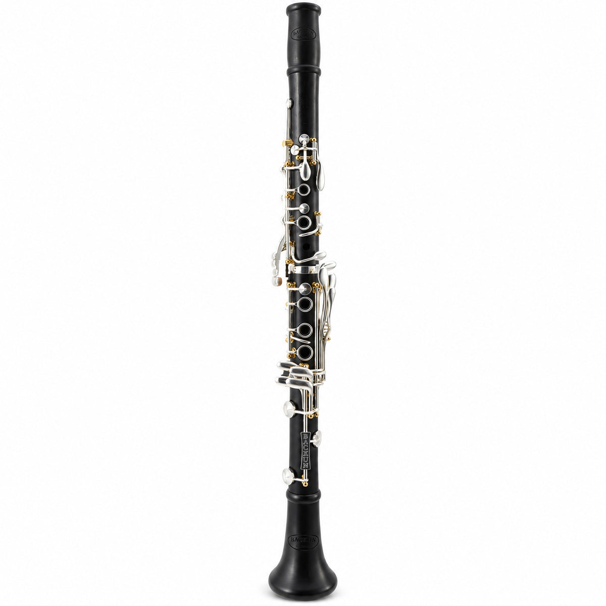 Backun BCLBPROTG-SKGE Protégé Bb Clarinet in Grenadilla with Silver Keys, Gold Posts, Left Eb Key
