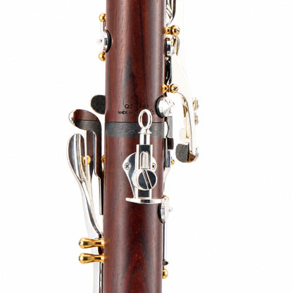 Backun BCLBQC-SKG Q-Series Bb Clarinet in Cocobolo with Silver Keys, Gold Posts