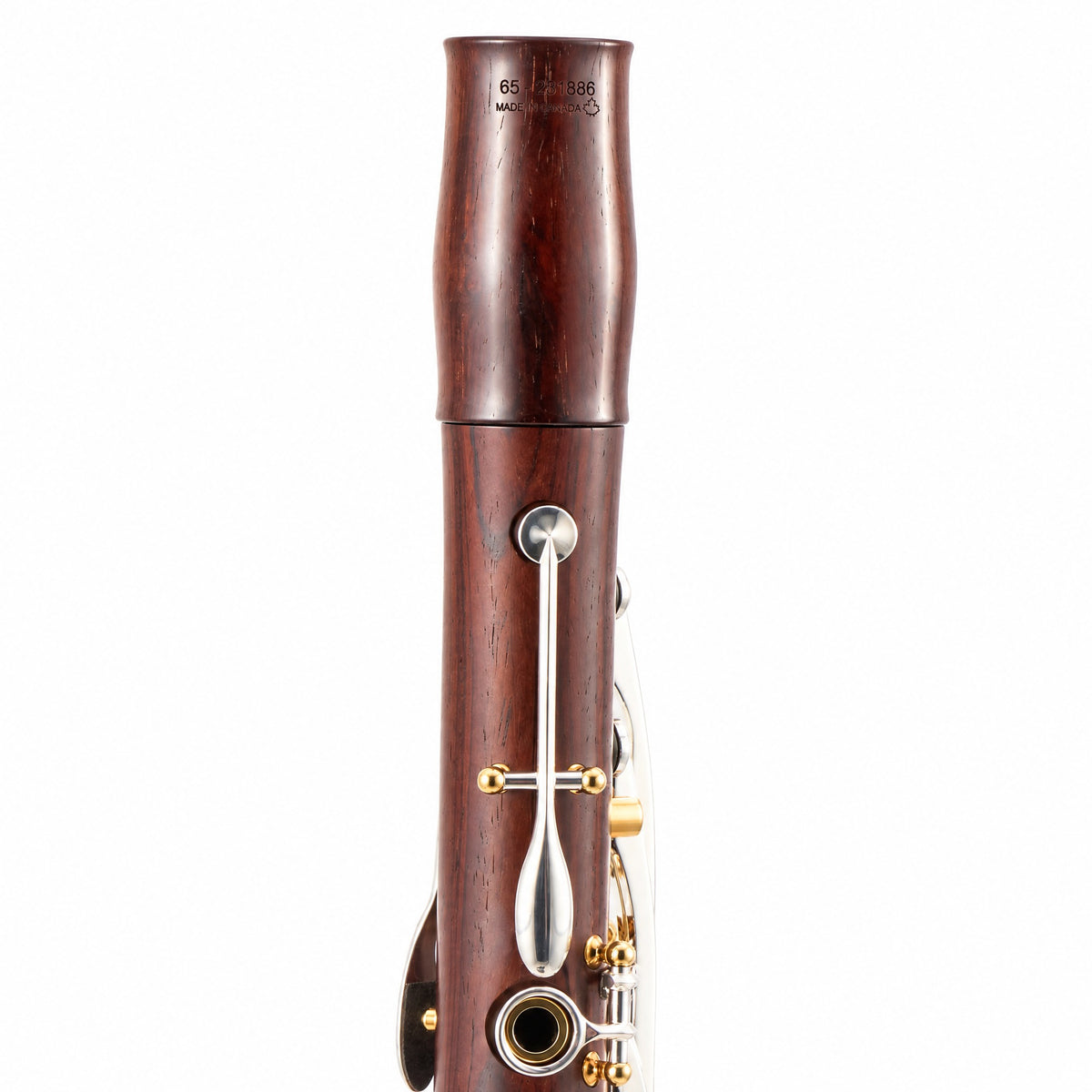 Backun BCLBQC-SKG Q-Series Bb Clarinet in Cocobolo with Silver Keys, Gold Posts