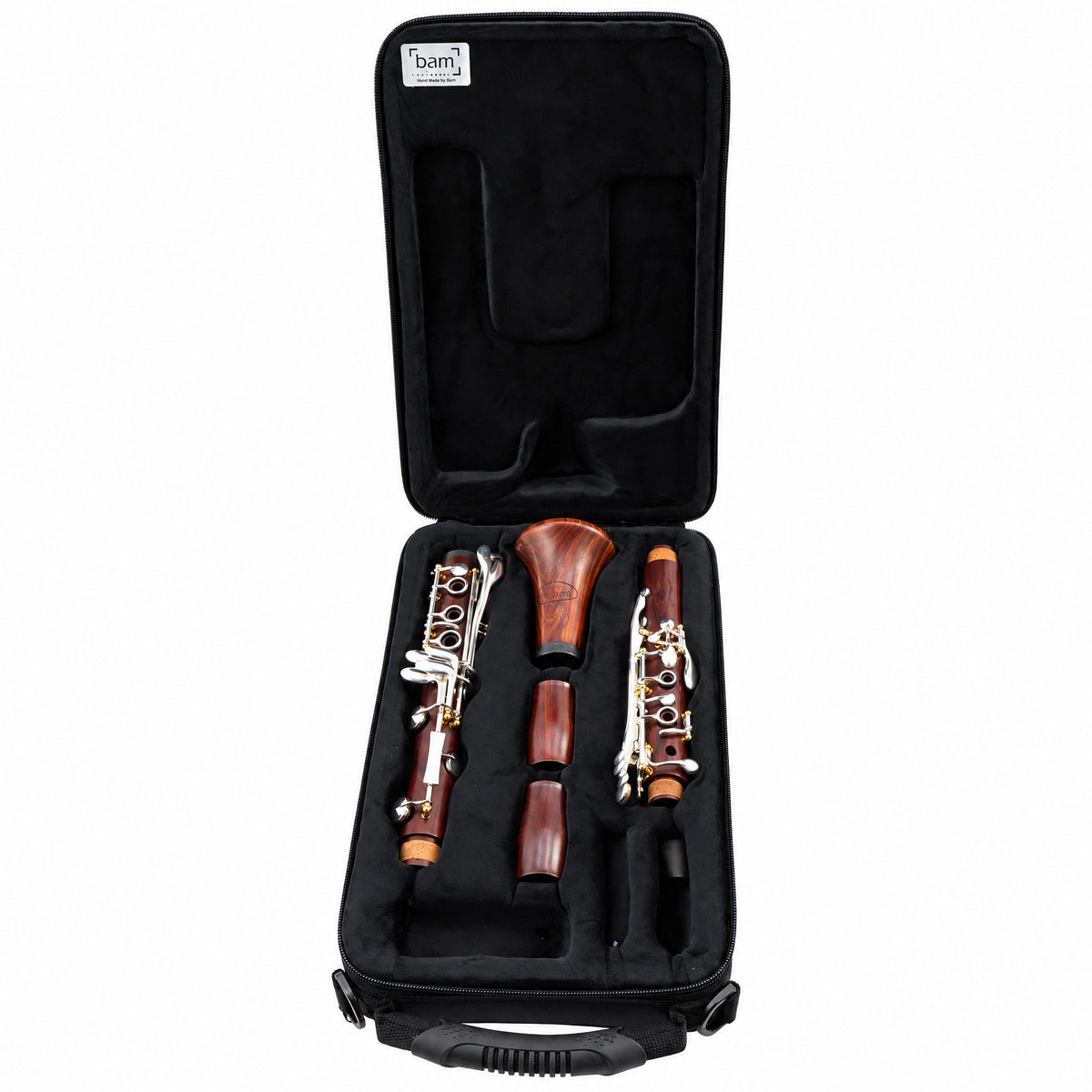 Backun BCLBQC-SKG Q-Series Bb Clarinet in Cocobolo with Silver Keys, Gold Posts