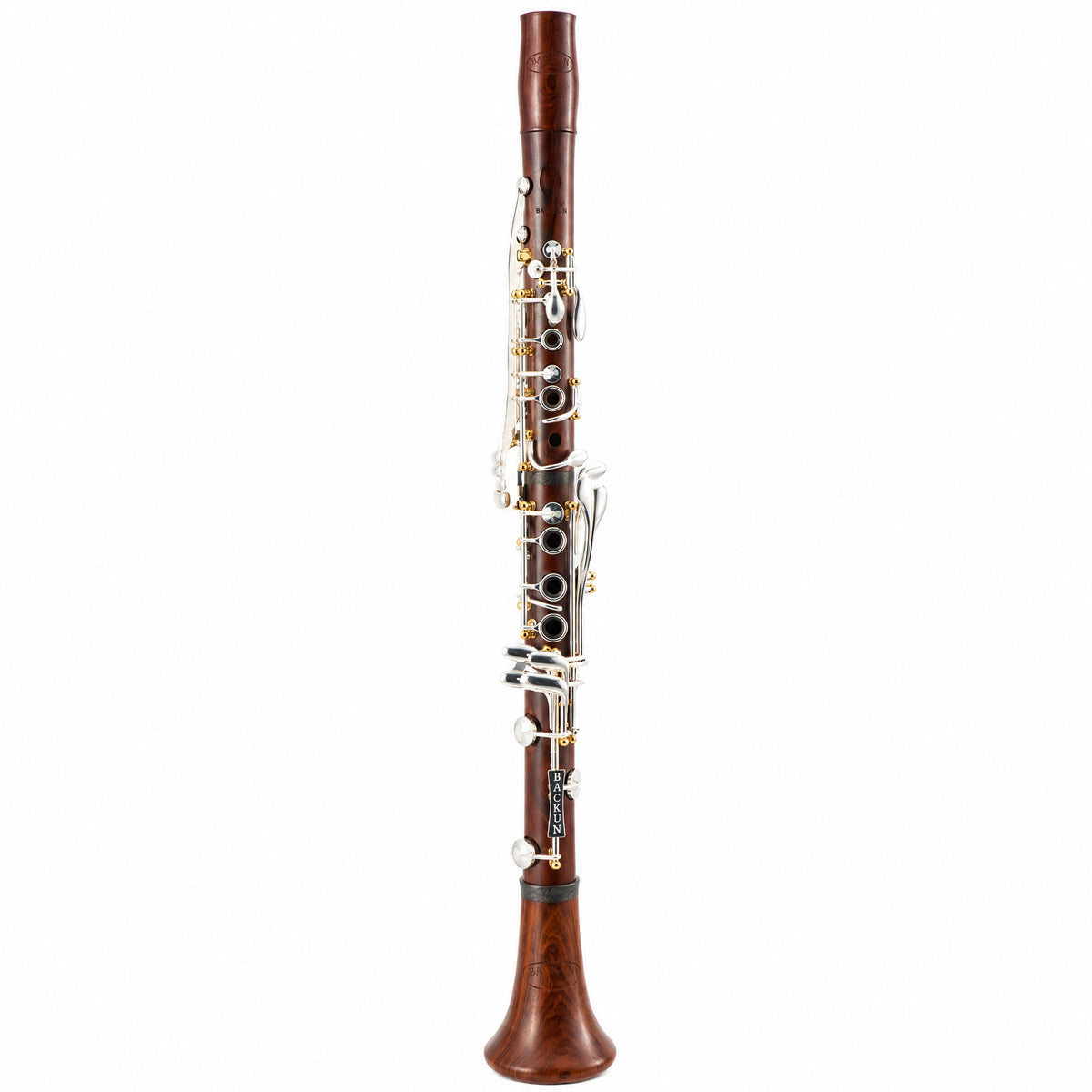 Backun BCLBQC-SKG Q-Series Bb Clarinet in Cocobolo with Silver Keys, Gold Posts