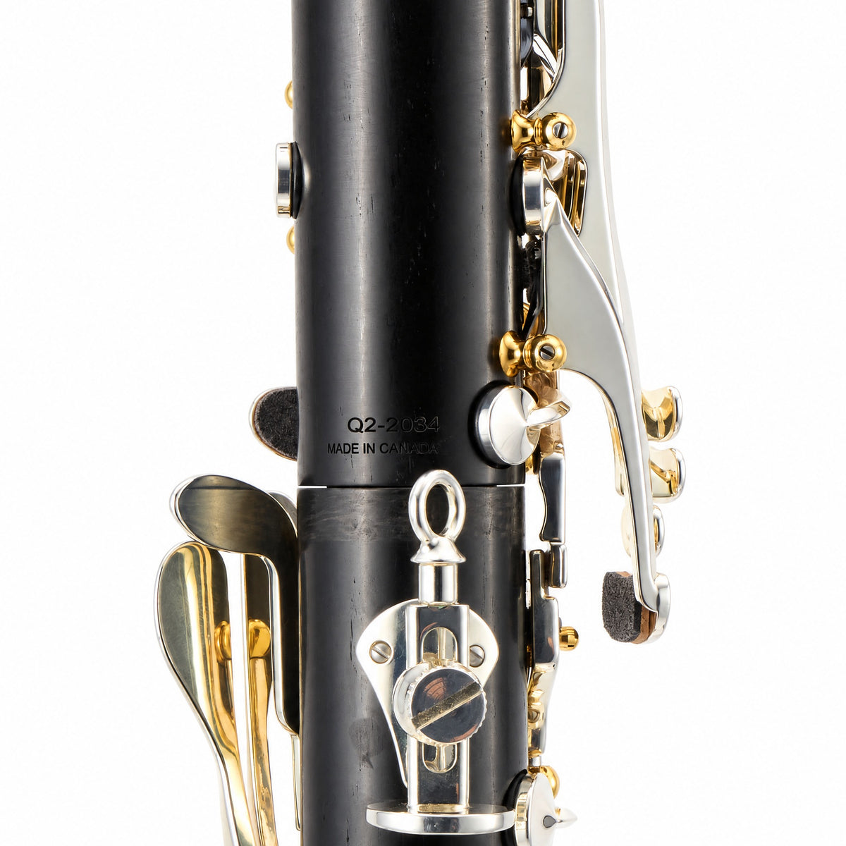 Backun BCLBQG-SKG Q-Series Bb Clarinet in Grenadilla with Silver Keys, Gold Posts