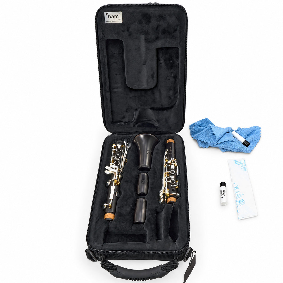 Backun BCLBQG-SKG Q-Series Bb Clarinet in Grenadilla with Silver Keys, Gold Posts