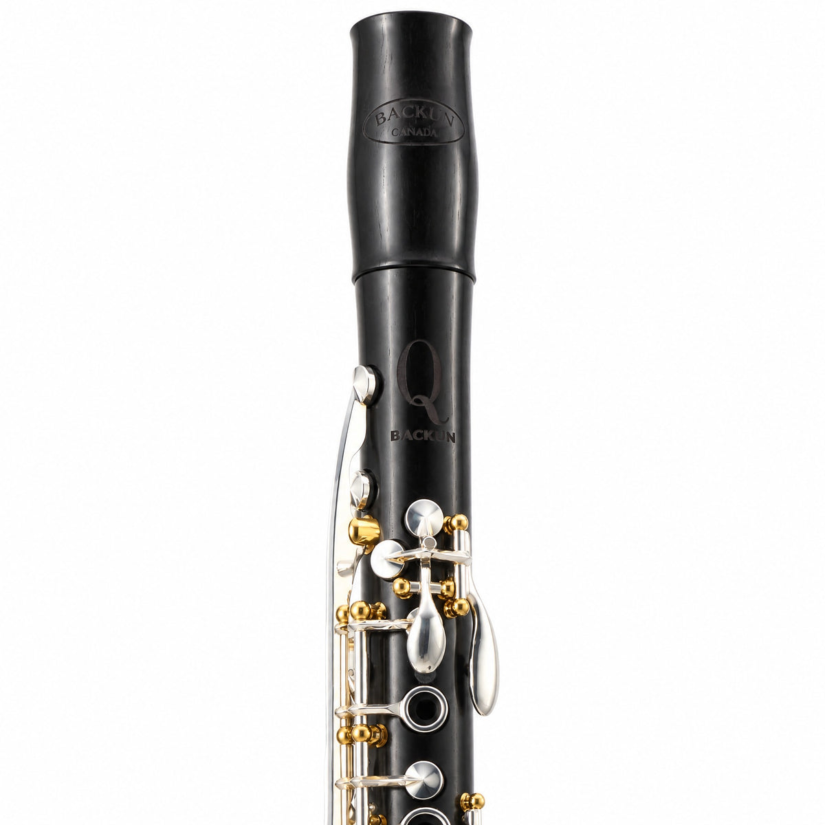 Backun BCLBQG-SKG Q-Series Bb Clarinet in Grenadilla with Silver Keys, Gold Posts