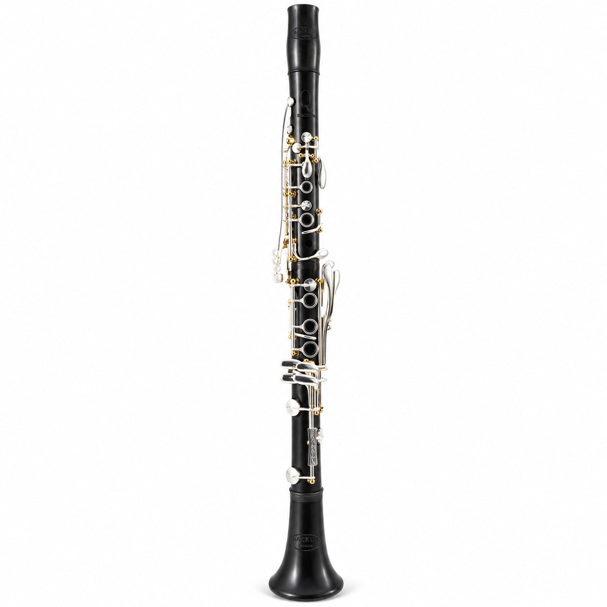 Backun BCLBQG-SKG Q-Series Bb Clarinet in Grenadilla with Silver Keys, Gold Posts
